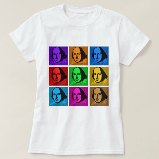 ポップアートシェークスピア Tシャツ (デザイン正面)