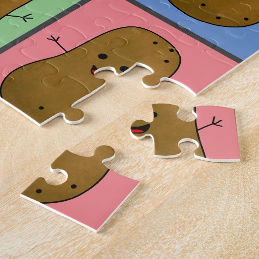 ポップアートスタイルのじゃがいも ジグソーパズル (側面)