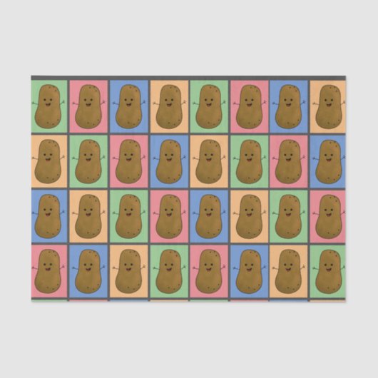 ポップアートスタイルのじゃがいも 薄葉紙 (正面)