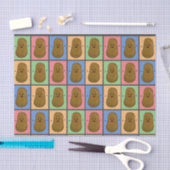 ポップアートスタイルのじゃがいも 薄葉紙 (クラフト)