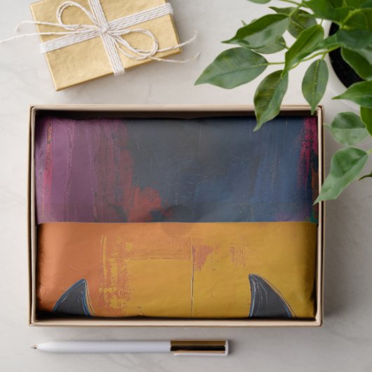 ポップアートスタイルの馬のデジタルペイントデコパージュ 薄葉紙 (ギフト)