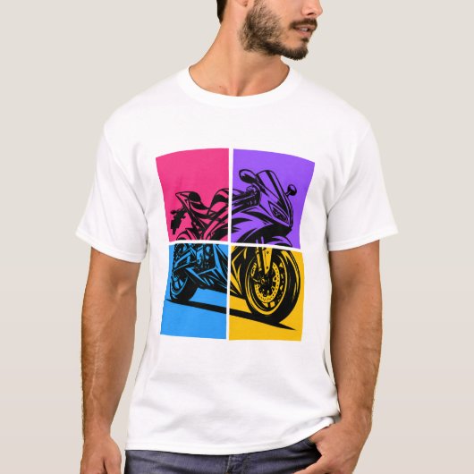 ポップアートスポーツバイク Tシャツ (正面)