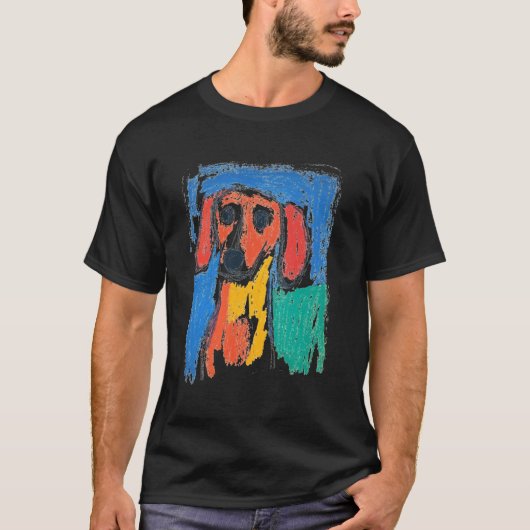ポップアートダックスフンドの子供たち Tシャツ (正面)