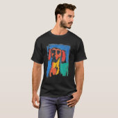 ポップアートダックスフンドの子供たち Tシャツ (正面フル)