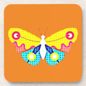ポップアートバタフライ コースター (正面)