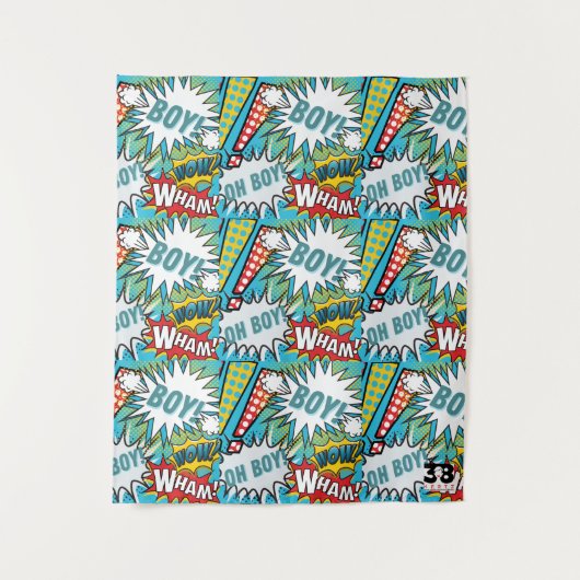 ポップアートベイビーボーイ タペストリー (正面)