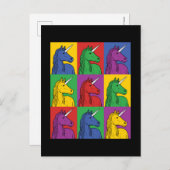 ポップアートユニコーン ポストカード (正面/裏面)