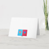 ポップアートラブツインバレンタインレインボーハーツ カード (裏面)