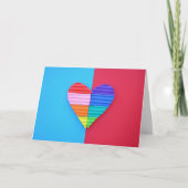 ポップアートラブツインバレンタインレインボーハーツ カード (正面)
