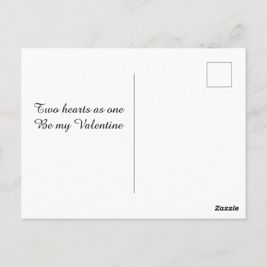 ポップアートラブツインバレンタインレインボーハーツ ポストカード (裏面)