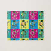 ポップアートレトロ音楽ドラム ジグソーパズル (横)