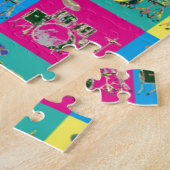 ポップアートレトロ音楽ドラム ジグソーパズル (側面)