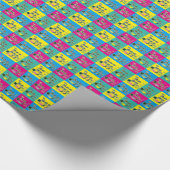 ポップアートレトロ音楽ドラム ラッピングペーパー (角)