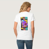 ポップアート爆発 レトロコミックスタイル Tシャツ (裏面フル)