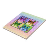 ポップアート猫のセラミックタイル タイル (側面)