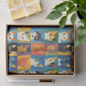 ポップアート猫コラージュ デコパージュ 薄葉紙 (ギフト)