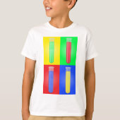 ポップアート試験管 科学 化学 研究室 Tシャツ (正面)