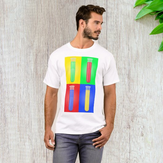 ポップアート試験管 科学 化学 研究室 Tシャツ