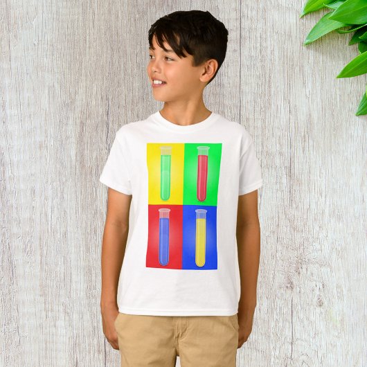 ポップアート試験管 科学 化学 研究室 Tシャツ