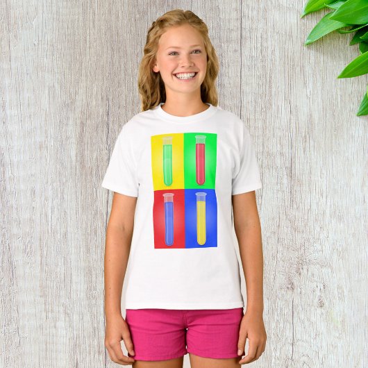 ポップアート試験管 科学 化学 研究室 Tシャツ