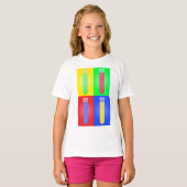 ポップアート試験管 科学 化学 研究室 Tシャツ (正面フル)