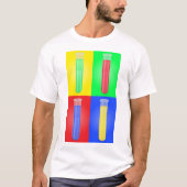 ポップアート試験管 科学 化学 研究室 Tシャツ (正面)