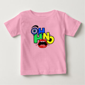 ポップアート風のトレンディなおしゃれな唇のキッズTシャツ ベビーTシャツ