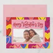 ポップアート風のバレンタインデーのポストカード シーズンカード (正面/裏面)