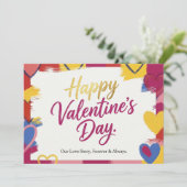 ポップアート風のバレンタインデーのポストカード シーズンカード (スタンド正面)