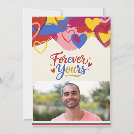 ポップアート風のバレンタインデーのポストカード シーズンカード (正面)