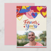 ポップアート風のバレンタインデーのポストカード シーズンカード (正面/裏面)