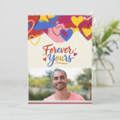 ポップアート風のバレンタインデーのポストカード シーズンカード (スタンド正面)