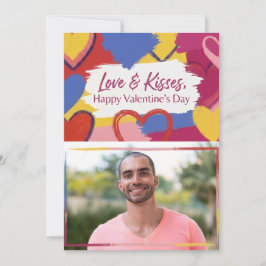 ポップアート風のバレンタインデーのポストカード シーズンカード