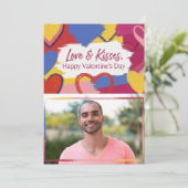 ポップアート風のバレンタインデーのポストカード シーズンカード (スタンド正面)