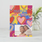 ポップアート風のバレンタインデーのポストカード シーズンカード (スタンド正面)