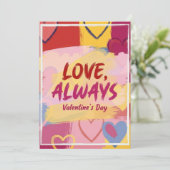 ポップアート風のバレンタインデーのポストカード シーズンカード (スタンド正面)