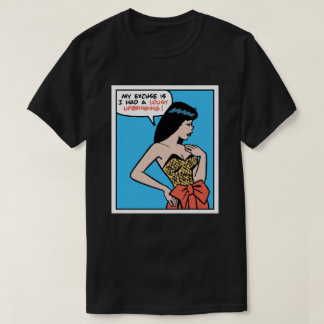 ポップアート風の私の言い訳はダメな育ちのせい Tシャツ