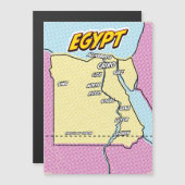 ポップアート風 イラストのエジプト地図 (正面/裏面)