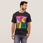 ポップアート ウォーホル 犬 Tシャツ (正面フル)