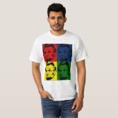 ポップアート エイブラハム・リンカーン 肖像 - Tシャツ (正面フル)