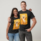 ポップアート オレンジ色のジンジャー猫 Tシャツ (ユニセックス)