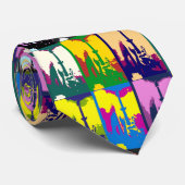 ポップアート カラフル ギターパターン ネクタイ (ロール)