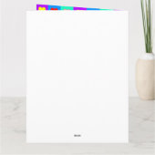 ポップアート カラフル ハート パターン カード (裏面)