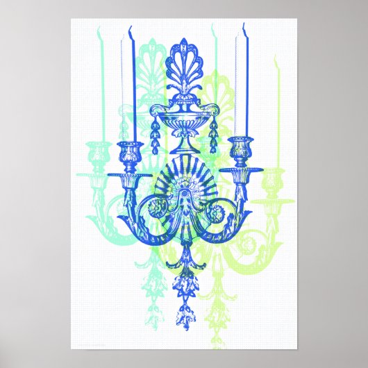 ポップアート キャンドル ヴィンテージスタイル アートプリント ポスター (正面)