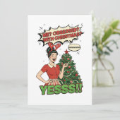 ポップアート「クリスマスに夢中」ユーモア シーズンカード (スタンド正面)