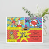 ポップアート コミックブック ウェディング インビテーション (スタンド正面)