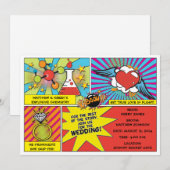 ポップアート コミックブック ウェディング インビテーション (正面/裏面)