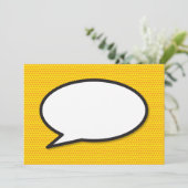 ポップアート コミックブック スピーチ バブル サンクス サンキューカード (スタンド正面)