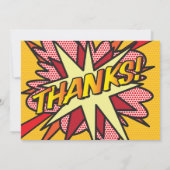 ポップアート コミックブック スピーチ バブル サンクス サンキューカード (裏面)