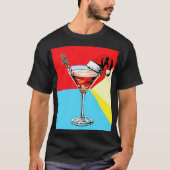 ポップアート サンタ マティーニ Tシャツ (正面)